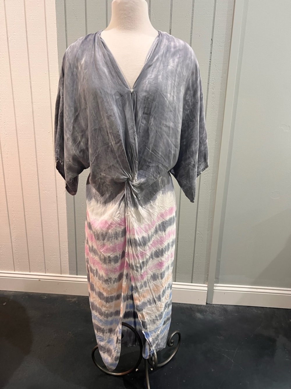 Surf Gypsy Gray and Pink Tie-Dye Jumpsuit